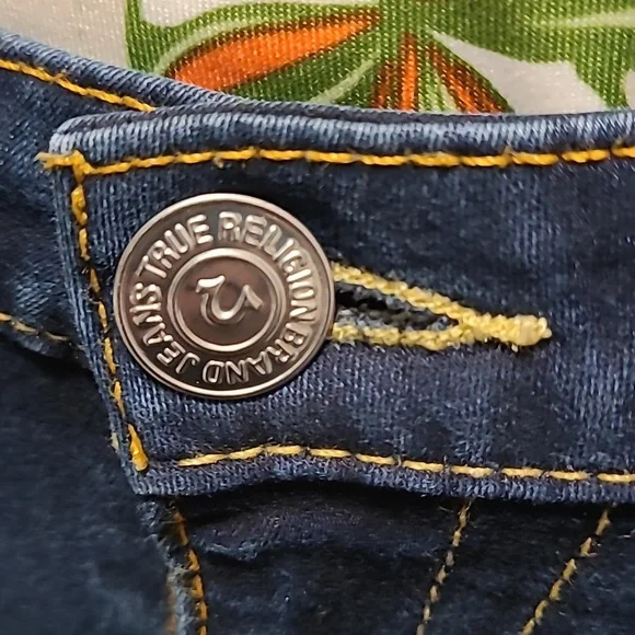 True Religion Dark Blue Curvy Skinny Old Jeans Size 11 - Picture 3 of 12